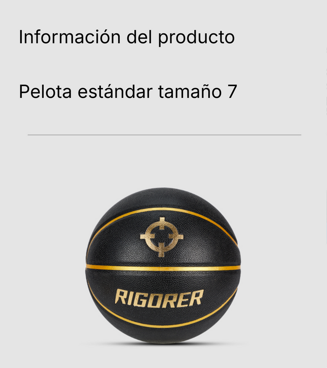 Balón de Baloncesto Negro/Dorado