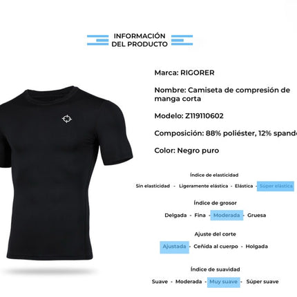 CAMISETA DE COMPRESION MANGA CORTA RIGORER