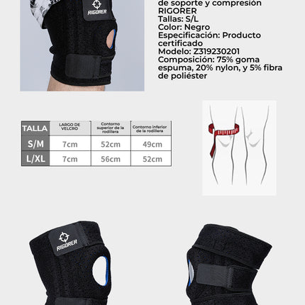 Rodillera presión soporte RIGORER
