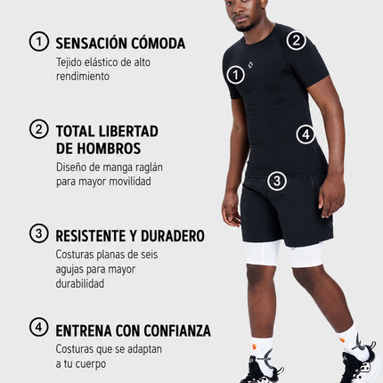Camiseta Compresiva Deportiva Rigorer M/Corta