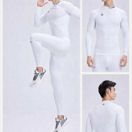polera compresión manga larga blanca
