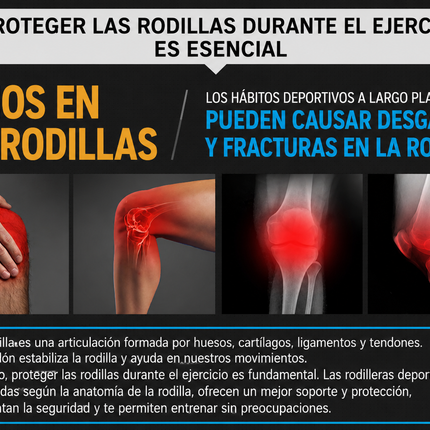 Rodillera color Blanco de Compresión con Protección Antigolpes RIGORER