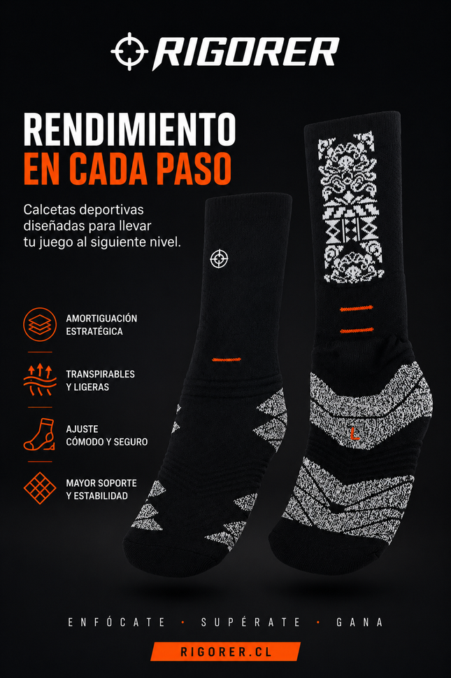 Calcetas negras con diseño