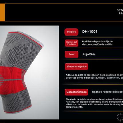 Rodillera Deportiva Fija de Descompresión de Rodilla