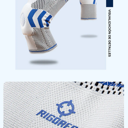 Rodillera deportiva para soporte y protección Rigorer