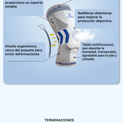 Rodillera deportiva para soporte y protección Rigorer