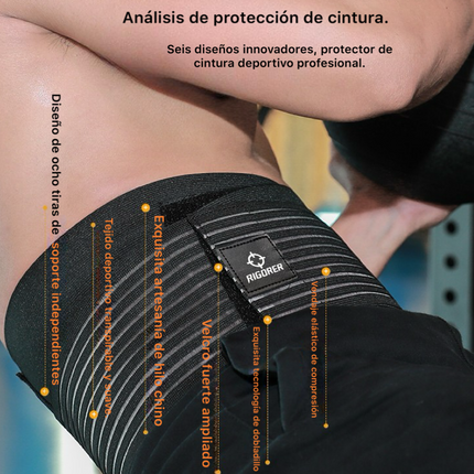 Cinturón de soporte lumbar deportivo Rigorer