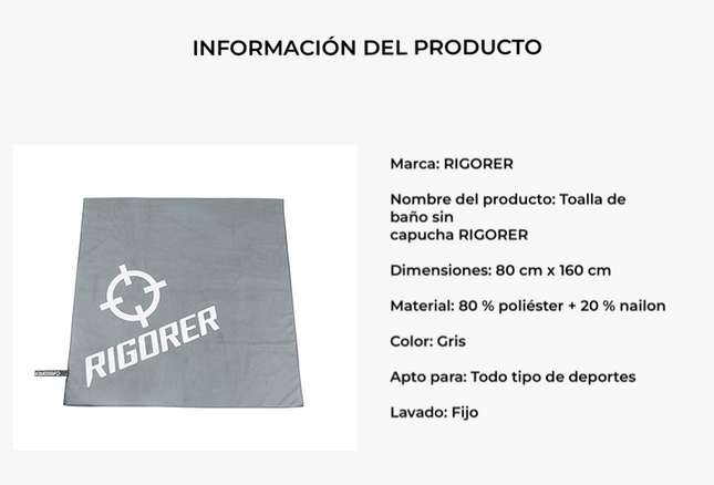 Toalla Deportiva RIGORER