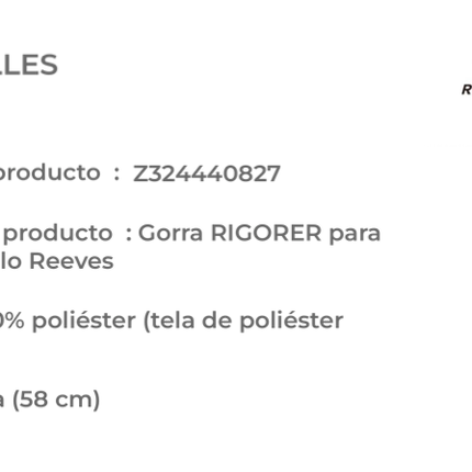 GORRA RIGORER
