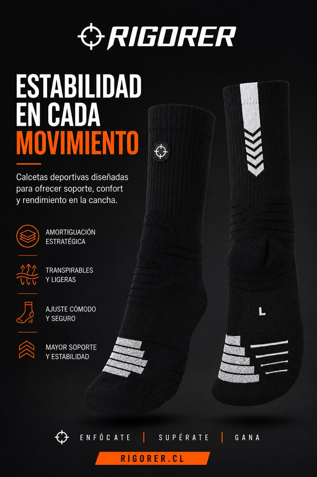 Calcetas negras con diseño flechas