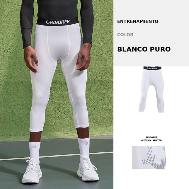 pantalon compresión 3/4 color blanco