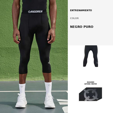 Pantalon compresión 3/4 color negro