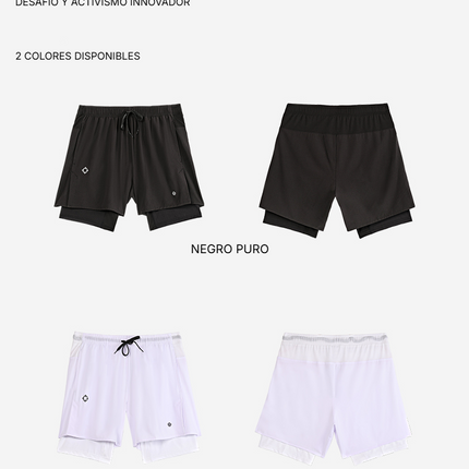 PANTALONES CORTOS FALSOS DE DOS PIEZAS RIGORER